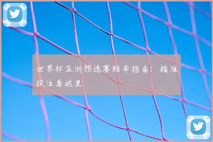 世界杯亚洲预选赛赔率指南：精准投注看这里